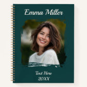 Benutzerdefiniertes Foto | Name oder Text hinzufüg Notizblock (Vorderseite)