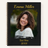 Benutzerdefiniertes Foto | Name oder Text hinzufüg Notizblock (Vorderseite)