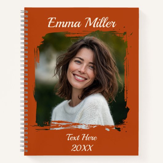 Benutzerdefiniertes Foto | Name oder Text hinzufüg Notizblock (Vorderseite)