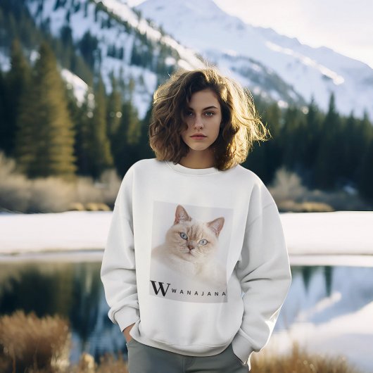 Benutzerdefiniertes Foto Name Personalisierte Frau Sweatshirt