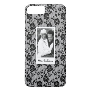 Benutzerdefiniertes Foto & Name Schwarzes Spitzenm Case-Mate iPhone Hülle