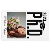 Benutzerdefiniertes Foto, Name und Jahr Ph.D. Magnet (Horizontal)