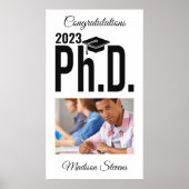 Benutzerdefiniertes Foto, Name und Jahr Ph.D. Poster (Vorne)