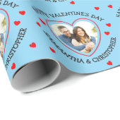 Benutzerdefiniertes Foto - Namen Geschenkpapier (Rolleneckpunkt)