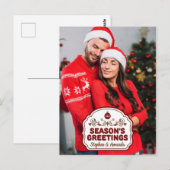 Benutzerdefiniertes Foto & Namen Postkarte für die (Vorne/Hinten)