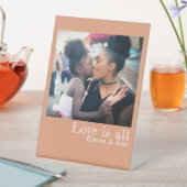 Benutzerdefiniertes Foto-Namenstext Minimalistisch Sockelschild (In Situ)