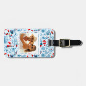 Benutzerdefiniertes Foto Nautical Red White and Bl Gepäckanhänger (Vorderseite horizontal)