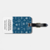 Benutzerdefiniertes Foto Nautikkühl Zeichne Muster Gepäckanhänger (Rückseite horizontal)