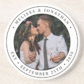 Benutzerdefiniertes Foto Neu verheiratete Paare Na Getränkeuntersetzer (Vorne)