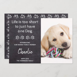 Benutzerdefiniertes Foto Neue Dog-Welpendusche Einladung