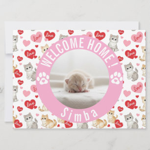Benutzerdefiniertes Foto Neue Kleine Liebe Katzen  Karte