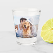 Benutzerdefiniertes Foto Neuer Name Datum Hochzeit Schnapsglas (Vorderseite)