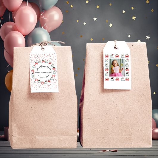 Benutzerdefiniertes Foto Niedlich Ghost-Thema Gebu Geschenkanhänger