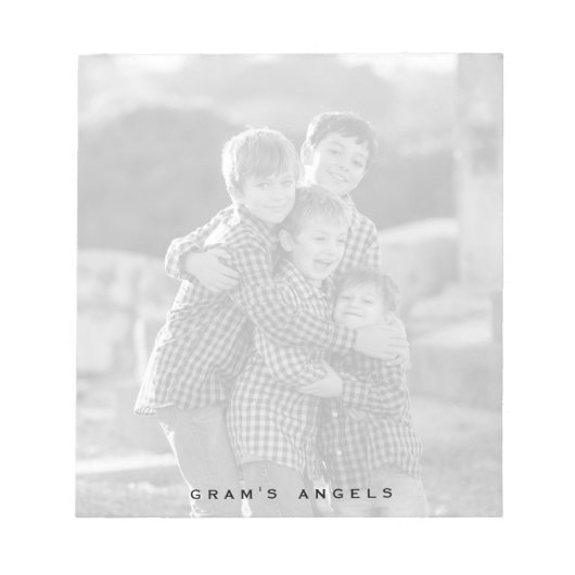 Benutzerdefiniertes Foto Notepad, Schwarz und Weiß Notizblock (Vorderseite)