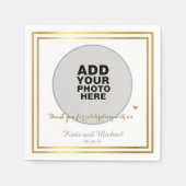 Benutzerdefiniertes Foto oder Grafik, Hochzeit Serviette (Vorderseite)