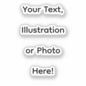 Benutzerdefiniertes Foto oder Text  Aufkleber (Vorderseite)