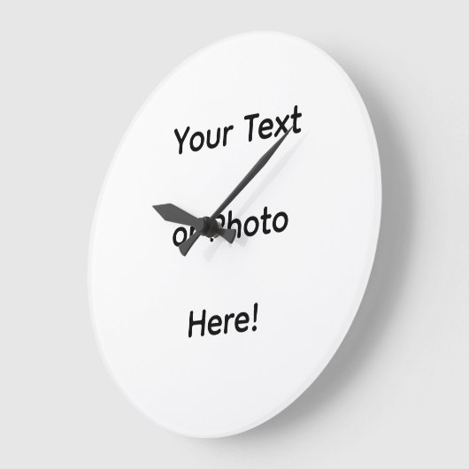 Benutzerdefiniertes Foto oder Text  Große Wanduhr (Winkel)