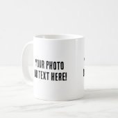 Benutzerdefiniertes Foto oder Text Kaffeetasse (Vorderseite Links)