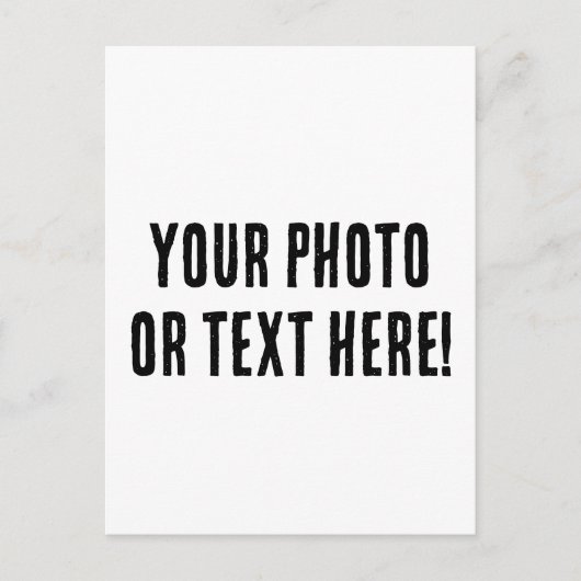 Benutzerdefiniertes Foto oder Text Postkarte (Vorderseite)