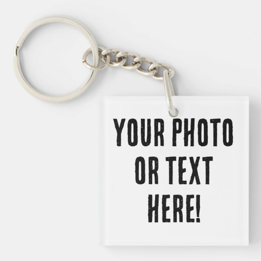 Benutzerdefiniertes Foto oder Text Schlüsselanhänger (Vorderseite)