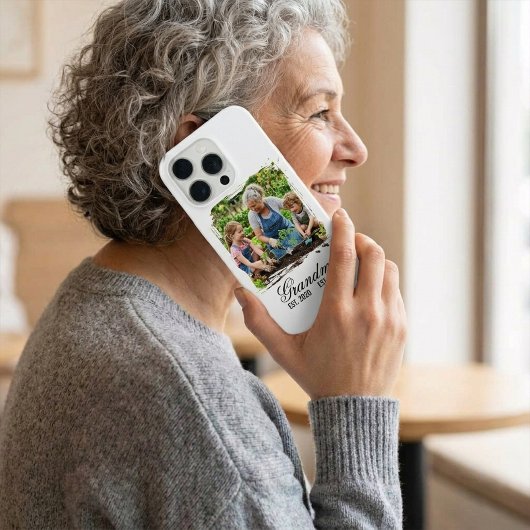 Benutzerdefiniertes Foto Oma Gegründet Elegantes S iPhone Hülle