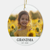 Benutzerdefiniertes Foto Oma Keramik Ornament (Links)