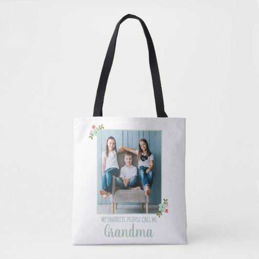 Benutzerdefiniertes Foto Oma Tasche (Vorderseite)