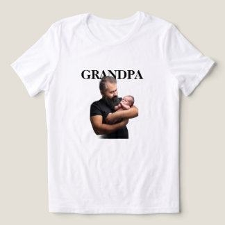 Benutzerdefiniertes Foto Opa Großvater Vatertag Ge Tri-Blend Shirt