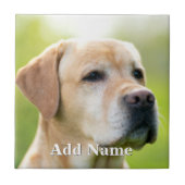 Benutzerdefiniertes Foto Optionaler Text Personali Fliese (Vorderseite)