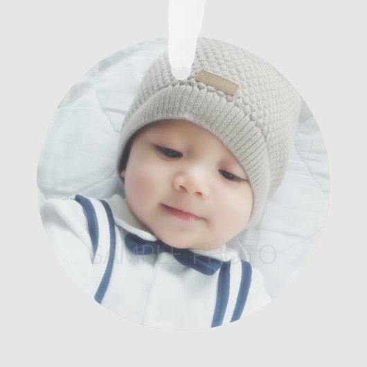 Benutzerdefiniertes Foto Ornament (Vorderseite)