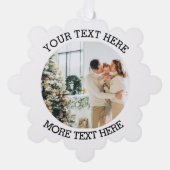 Benutzerdefiniertes Foto Ornament Karte (Vorderseite)