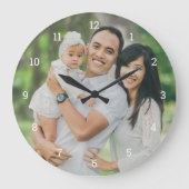 Benutzerdefiniertes Foto-Overlay Große Wanduhr (Vorderseite)