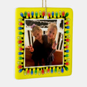 Benutzerdefiniertes Foto Party Lights Gelb Keramikornament (Rechts)