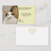 Benutzerdefiniertes Foto Pastellgelber Hintergrund Visitenkarte (Vorne/Hinten)