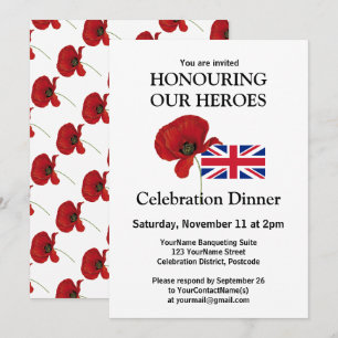 Benutzerdefiniertes Foto Patriotisches UK Britisch Einladung