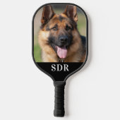 Benutzerdefiniertes Foto Personalisiert 3 Initialm Pickleball Schläger (Rückseite)