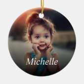 Benutzerdefiniertes Foto Personalisiert erstellen Keramik Ornament (Vorne)
