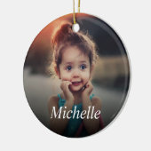 Benutzerdefiniertes Foto Personalisiert erstellen Keramik Ornament (Links)