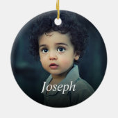 Benutzerdefiniertes Foto Personalisiert erstellen Keramik Ornament (Hinten)