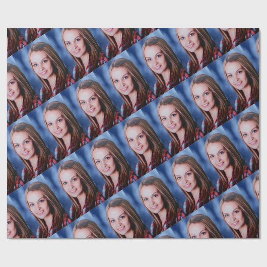 Benutzerdefiniertes Foto Personalisiert Geschenkpapier (Flach)