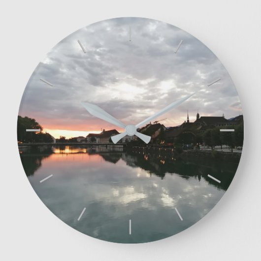 Benutzerdefiniertes Foto Personalisiert Große Wanduhr (Vorderseite)