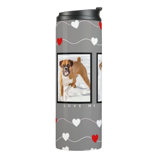 Benutzerdefiniertes Foto Personalisiert Hund Thermosbecher (Nach links gedreht)