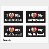 Benutzerdefiniertes Foto Personalisiert I Liebe Me Rechteckiger Aufkleber (Blatt)