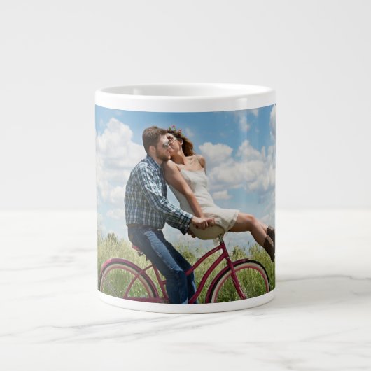Benutzerdefiniertes Foto personalisiert Jumbo-Tasse (Vorderseite)