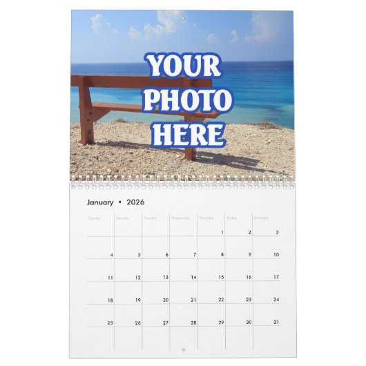 Benutzerdefiniertes Foto Personalisiert Kalender (Jan 2026)