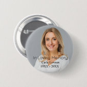 Benutzerdefiniertes Foto Personalisiert Memorial Button (Vorne & Hinten)