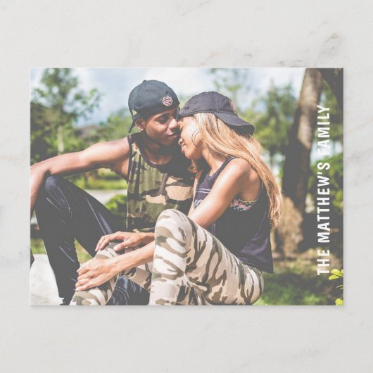 Benutzerdefiniertes Foto personalisiert Postkarte (Vorderseite)