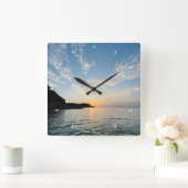 Benutzerdefiniertes Foto Personalisiert Quadratische Wanduhr (Zuhause)