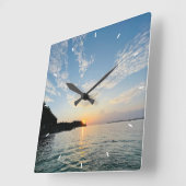 Benutzerdefiniertes Foto Personalisiert Quadratische Wanduhr (Winkel)