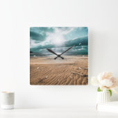 Benutzerdefiniertes Foto Personalisiert Quadratische Wanduhr (Zuhause)